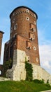 Part of the architectural complex of Wawel (Krakow, Poland) Royalty Free Stock Photo