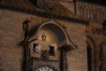 Part of astronomical clock in old town Prague at late evening. Royalty Free Stock Photo