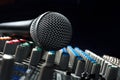 Part of an audio sound mixer Royalty Free Stock Photo