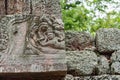 Part of a Bas Relief at Phnom Chiso Royalty Free Stock Photo