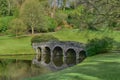 English country house garden at Stourhead Royalty Free Stock Photo