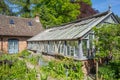 Old house in british countryside with sunlight Royalty Free Stock Photo