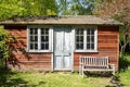 Old house in british countryside with sunlight Royalty Free Stock Photo