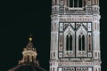 Part of the bell tower of Giotto in Florence, Italy Royalty Free Stock Photo