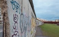 Part of the berlin wall close up graffiti Royalty Free Stock Photo