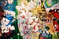 Part of Berlin Wall with graffiti Royalty Free Stock Photo