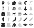 Part of the body, limb black,monochrome icons in set collection for design. Human anatomy vector symbol stock web Royalty Free Stock Photo