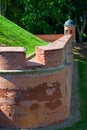 Part of the brick wall of the Nesvizh Castle in Belarus Royalty Free Stock Photo