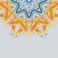 Part of a bright mandala ornament with place for text. Royalty Free Stock Photo