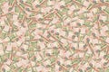 Part of brown Guyana 1000 dollars Banknote pattern Royalty Free Stock Photo