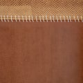 Part of brown leather fabric with reptile texture