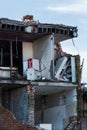 Part of a building destroyed by the Earthquake Royalty Free Stock Photo