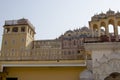 Part of the building of the Palace of winds Hava Makhal in Jaipur India