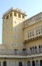 Part of the building of the Palace of winds Hava Makhal in Jaipur India