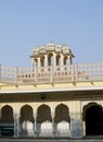 Part of the building of the Palace of winds Hava Makhal in Jaipur India Royalty Free Stock Photo