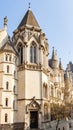 Part of the building of the Royal Courts of Justice in London Royalty Free Stock Photo
