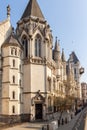 Part of the building of the Royal Courts of Justice in London Royalty Free Stock Photo