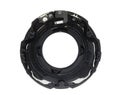 Circuit on ring of camera lens isolated Royalty Free Stock Photo