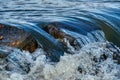 A part of the Catawba river flowing over rocks. Royalty Free Stock Photo