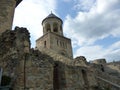 Bell tower of the cathedral of Svetiskhoveli in Mtskheta, Georgia.