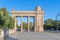 Part of the Charlottenburg Gate with Charlottenburg Bridge in Berlin, Germany