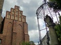 Church of St. Nicola with the statue of a bear to Berlin in Germany.