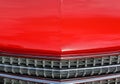 Part of a classic american red car. Royalty Free Stock Photo