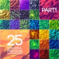 Part 1 of collection bright colors set polygonal backgrounds concept. Vector illustration design Royalty Free Stock Photo