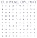 Part 2 of collection thin lines pictogram icon set