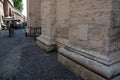 Part of the Collonade at Piazza San Pietro, aka Saint Peter Square in Rome, Italy