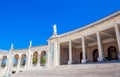 View of Part of colonnade of Fatima Sanctuary in Portugal