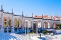 View of Part of colonnade of Fatima Sanctuary in Portugal