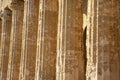 A part of columns of the ancient ruins of the greek temple Royalty Free Stock Photo