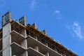 Part of concrete residential building under construction Royalty Free Stock Photo