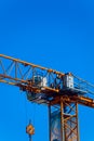 Part construction crane with blue sky