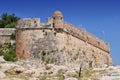 Part of the curtain wall of the superbly preserved Fortezza, a huge Venetian era c1600 fortress in Rethymnon Crete, Greece