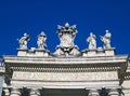 Part of a curved building on the edge of Saint Peter's Square, Vatican City, Rome, Italy Royalty Free Stock Photo