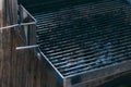 Part of dirty Barbecue Grill Grate after cooking. Empty grill grate. Royalty Free Stock Photo