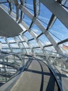 Dome of glass of the Reichstag of Berlin in Germany.