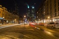 Part of downtown Toronto at night in the winter Royalty Free Stock Photo