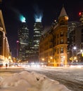 Part of Downtown Toronto in the Winter Royalty Free Stock Photo