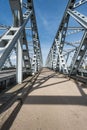 Part of Dutch truss bridges Royalty Free Stock Photo