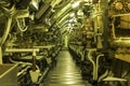 Part of the engine room of Nuclear submarine Redoutable. Maritime museum Cite de la Mer or City of the Sea in Cherbourg