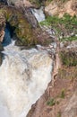 Part of the Epupa waterfalls with a baobab tree visible