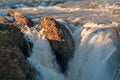 Part of the Epupa waterfalls at sunset