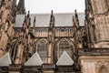 Part of exterior view of St. Vitus Cathedral, Prague, Czech Republic