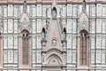 Part of the facade of the Cathedral Santa Maria del Fiore Duomo Royalty Free Stock Photo