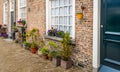 Part of the facade of the historic beguinage in the Dutch city o Royalty Free Stock Photo