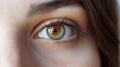 Part of the face of a beautiful girl with an eye close-up. Royalty Free Stock Photo