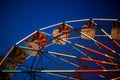 Part of the Ferris wheel at night Royalty Free Stock Photo